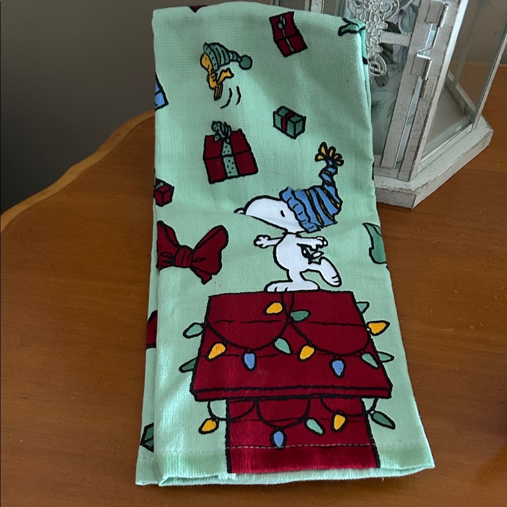 Festive Snoopy Holiday Towel